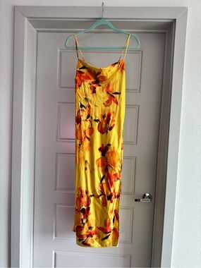 Hand-dyed Yellow Floral Dress